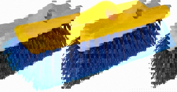 Bi-Level Deck Scrub Brush, Blue Polypropylene Bristles, 10